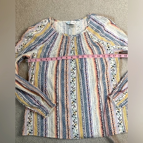 christopher & banks Women Boho Long Sleeve Floral Top Size Small - Picture 8 of 8